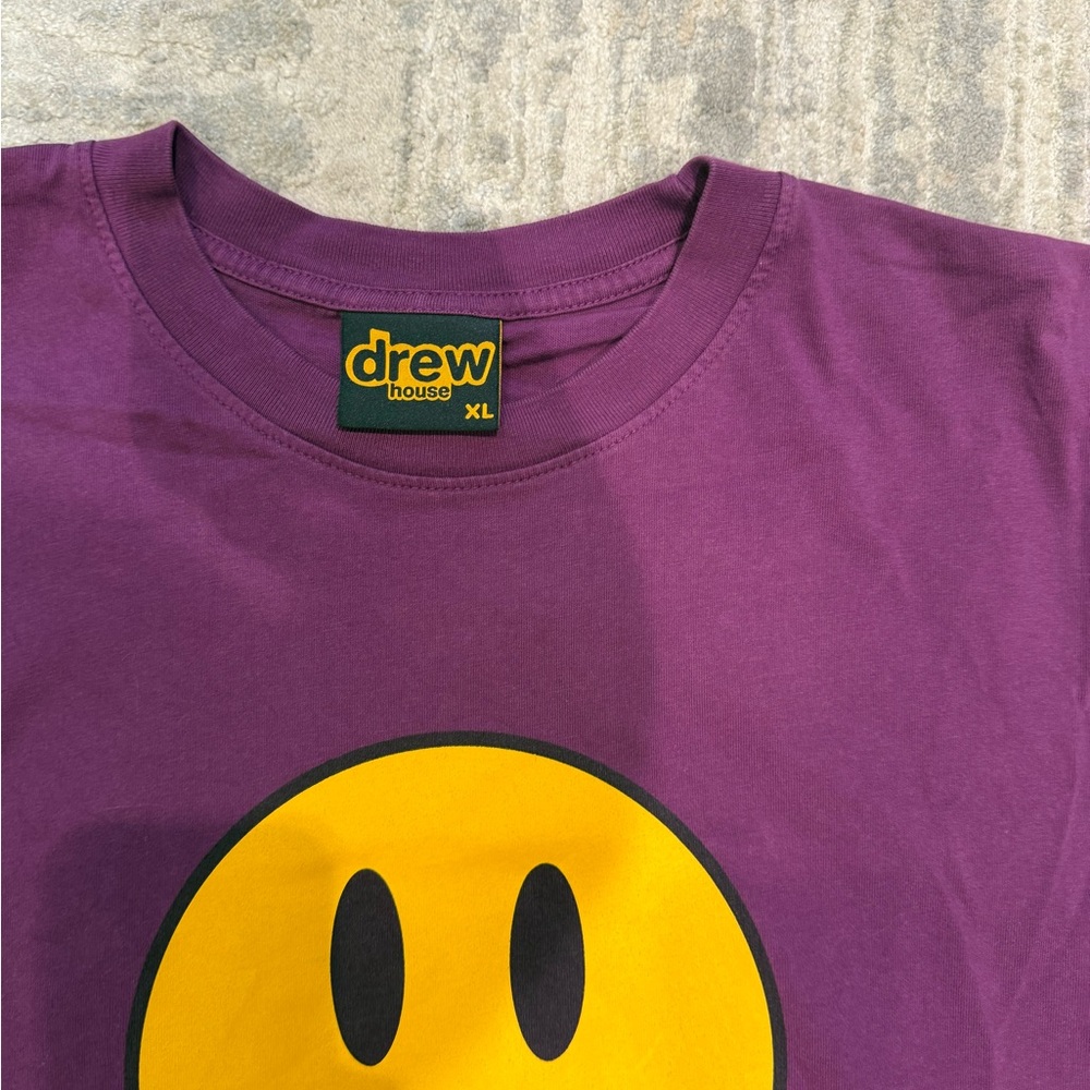 drew house Purple Tee with Yellow Smiley - Picture 3 of 3